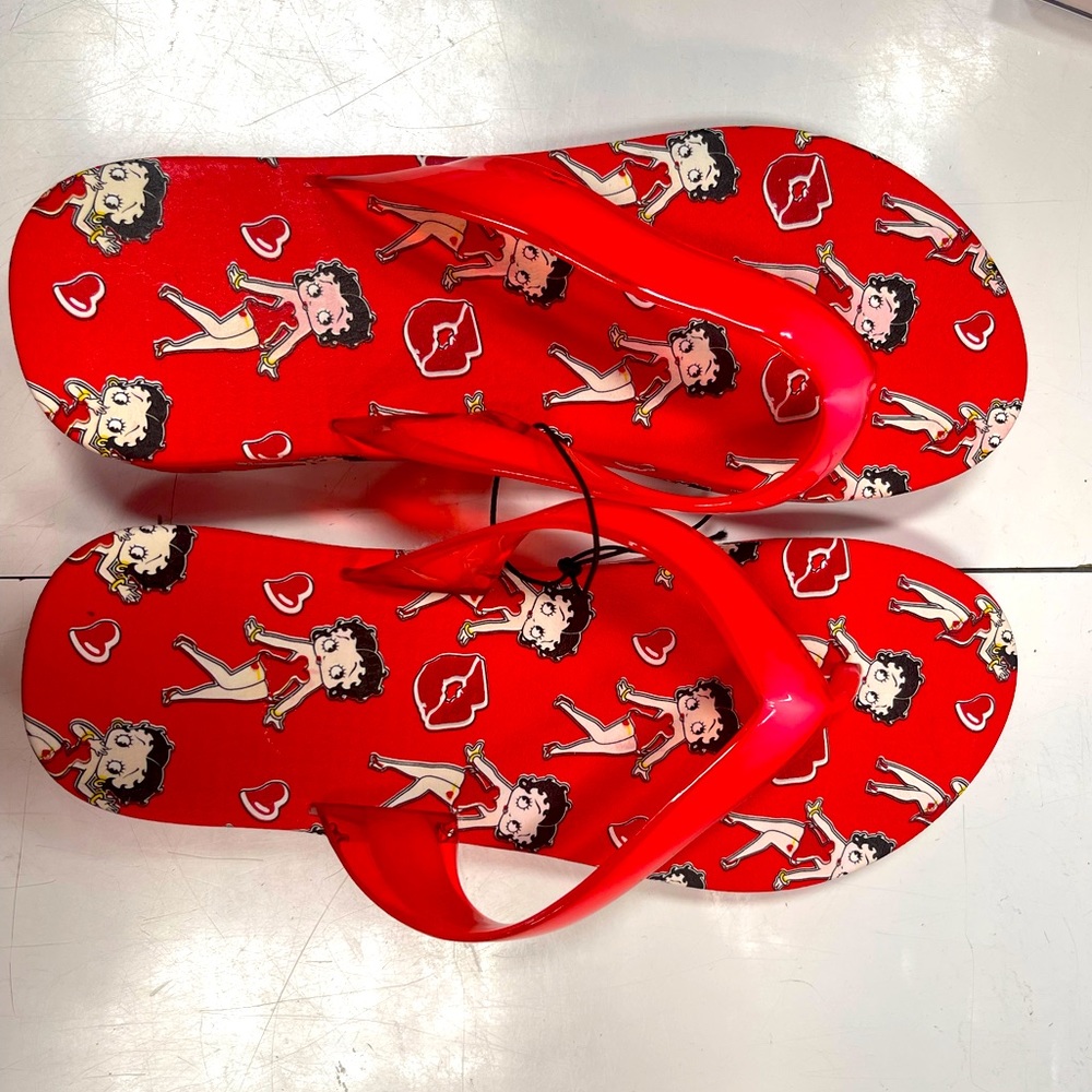 Betty Boop red sandals sizes seven